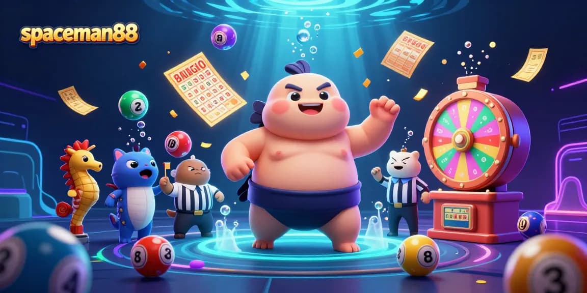 Join spaceman88 and friends in a vibrant underwater lottery adventure with colorful game elements.