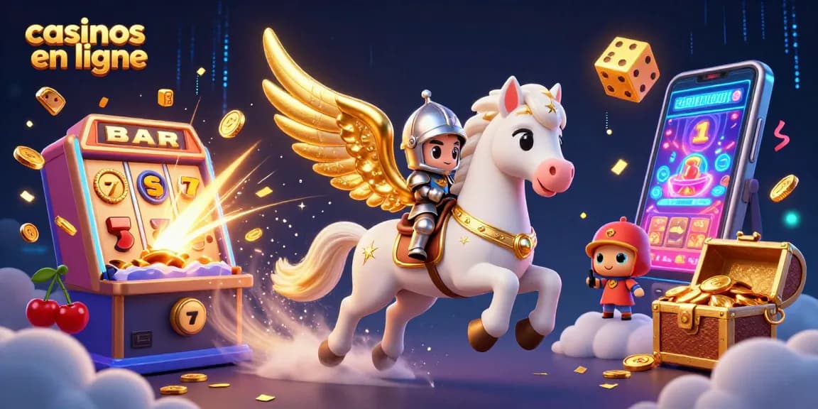 Participez aux jeux captivants des casinos en ligne avec un cheval blanc céleste et un chevalier charmant.