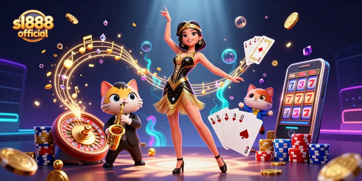 Engage with the exciting sl888 official gaming experience through vibrant 3D action and casino elements.