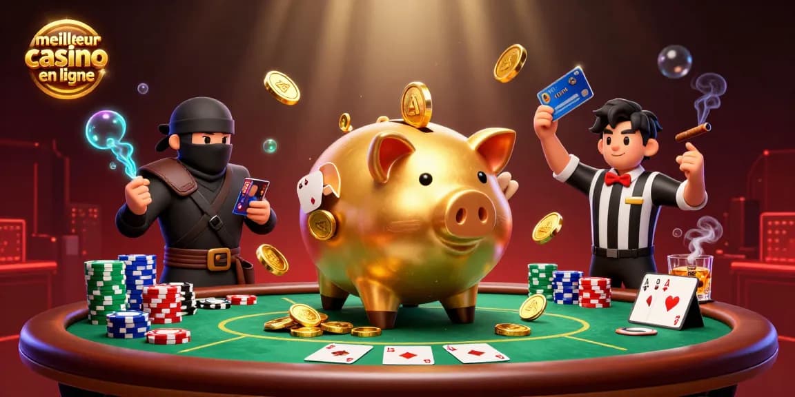 Découvrez le meilleur casino en ligne avec une scène dynamique mettant en avant des personnages de jeu captivants.