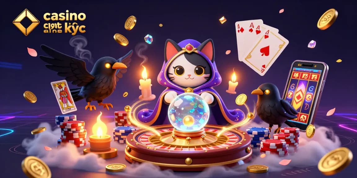 Jouez au casino crypto sans KYC, découvrez un monde ludique avec mystic cat et raven.