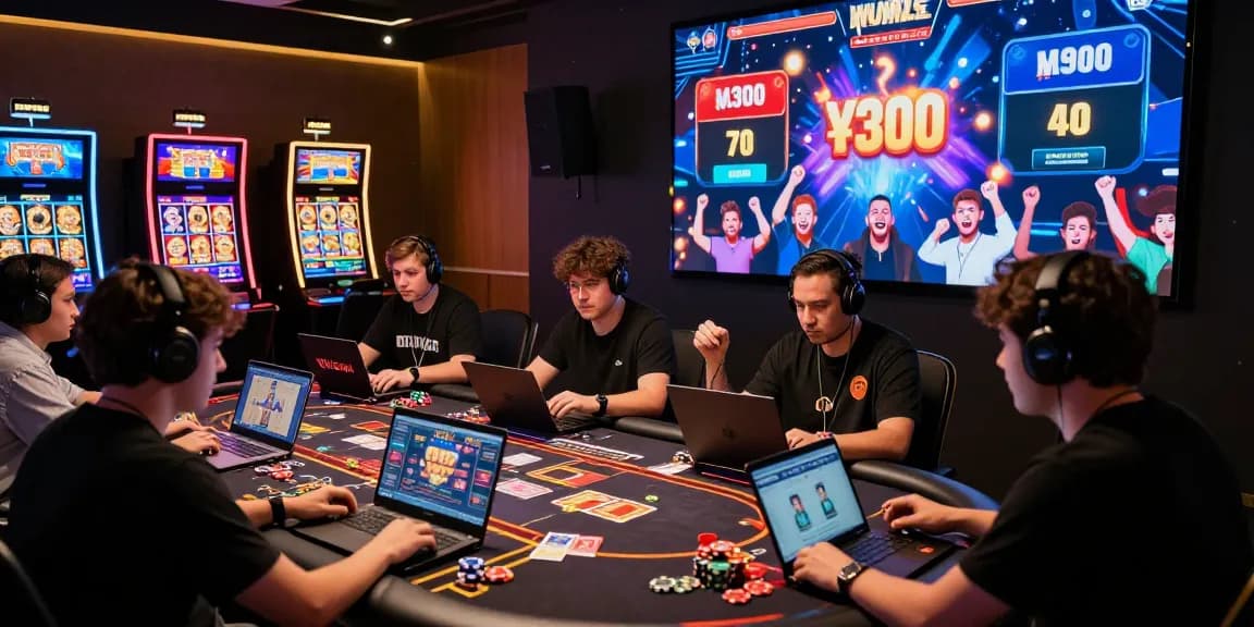 Exciting dynamic gameplay scene for benihtoto daftar platform with vibrant slot machines and engaged players