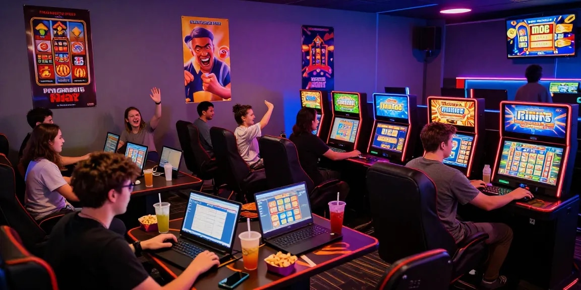 Exciting players enjoying bonus cashback slots in a vibrant online gaming environment.