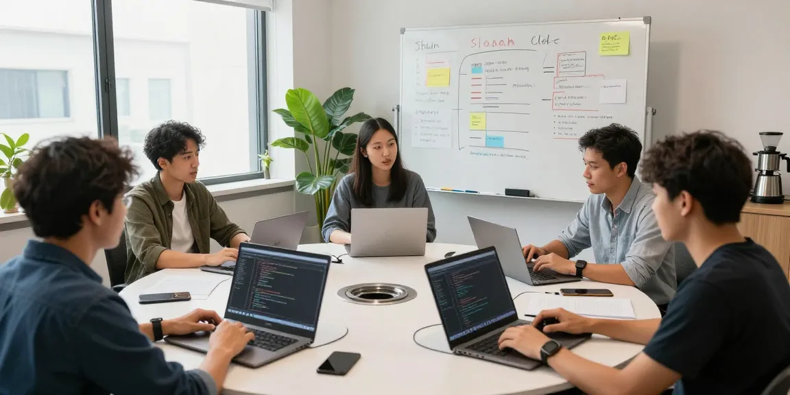 telegraimin.com development team collaborating in a modern tech workspace