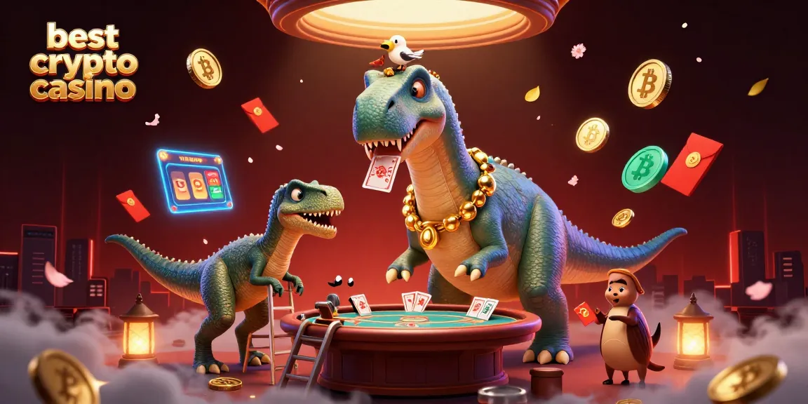 Jouez sur le meilleur crypto casino avec des personnages animés jouant dans une atmosphère festive.