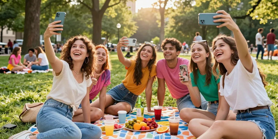 Identifying celebrities look alike in a vibrant urban park scene.