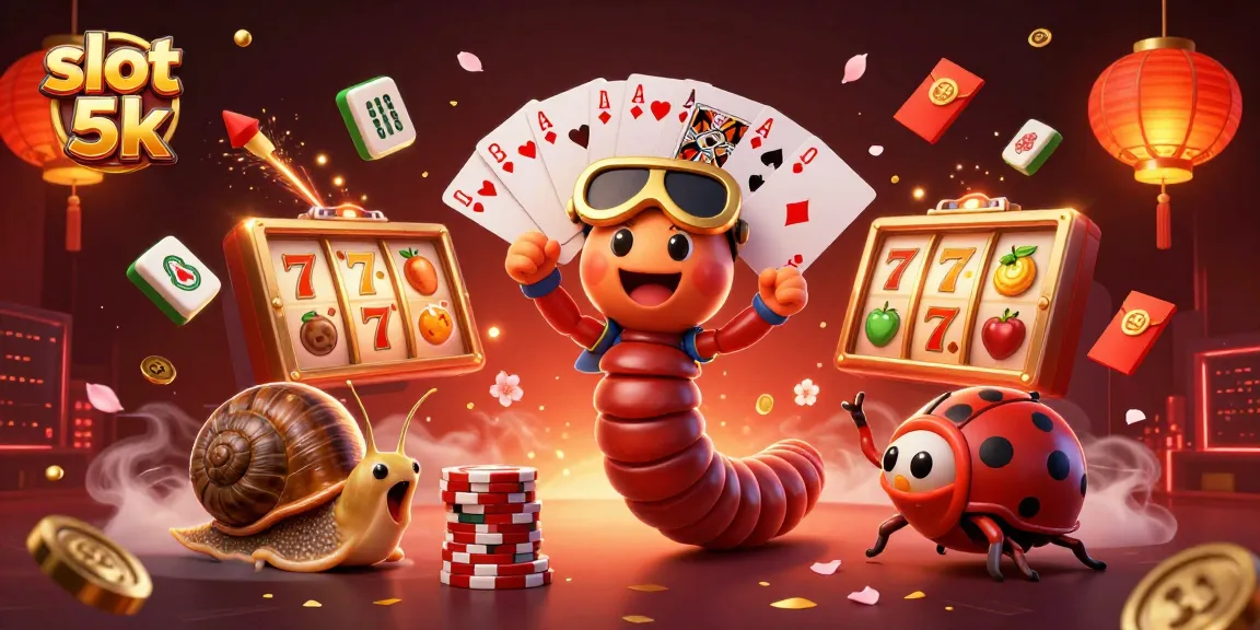 Spin to win big with slot 5k: colorful casino scene featuring magical 3D characters.