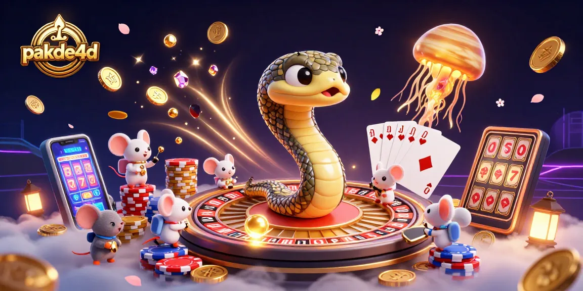 Engage in winning strategies with pakde4d's vibrant 3D casino scene featuring cosmic characters.
