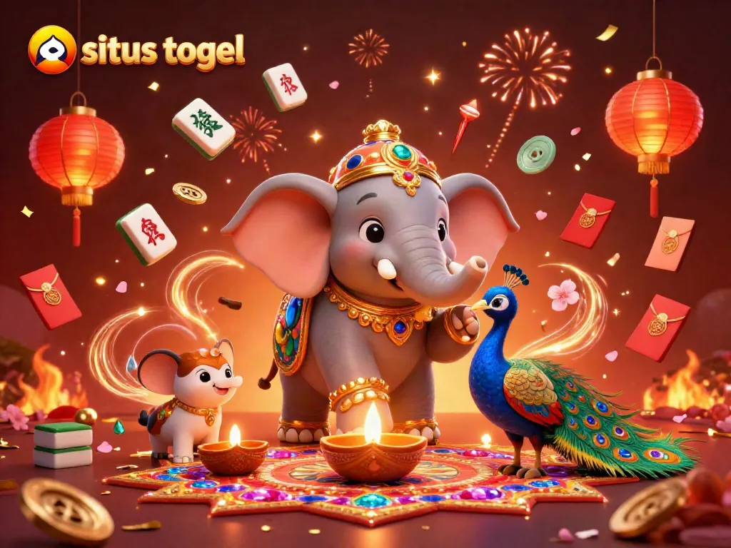 Experience the excitement of situs togel with vibrant festivities and casino elements.