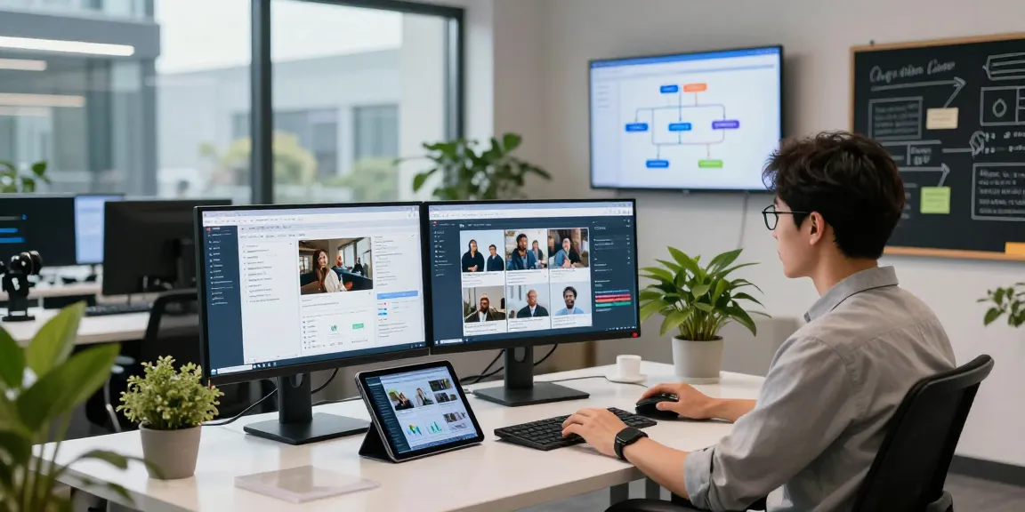 AI image detector in use, modern workspace with live analysis and vibrant tech decor.