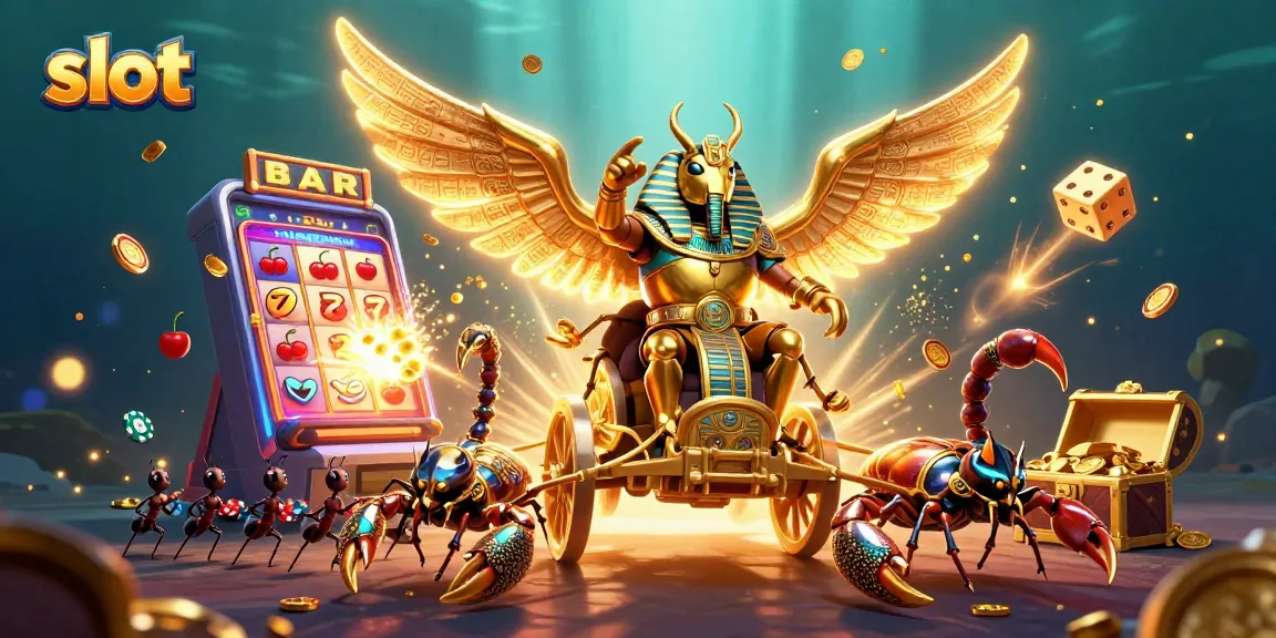 Experience thrilling slot action with a stunning illustration of vibrant casino elements and iconic symbols.