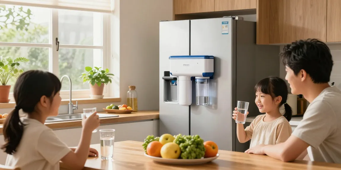 Waterdrop Alkaline DA97-17376B Water Filter enhancing healthy hydration in a bright kitchen setting.