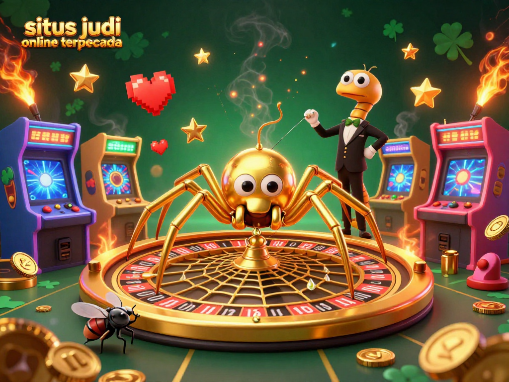 Taruhan di situs judi online terpecaya dengan simbol keberuntungan dan kasino yang memikat.