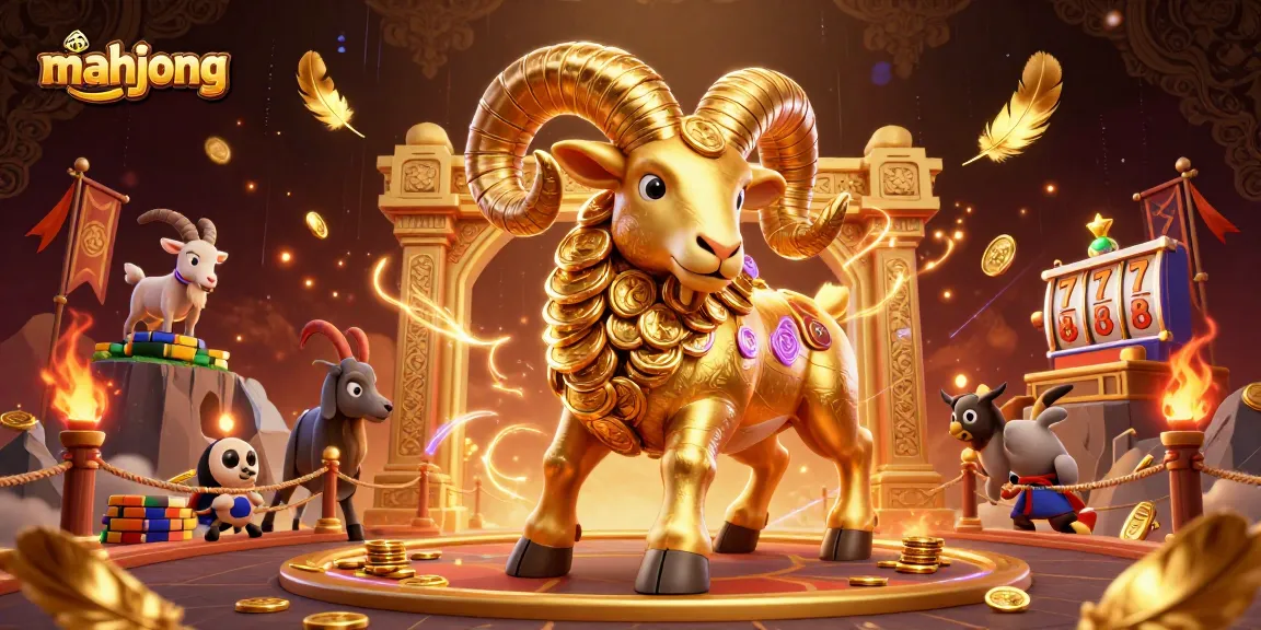 Play mahjong amidst golden symbols and vibrant casino elements in a dynamic scene.