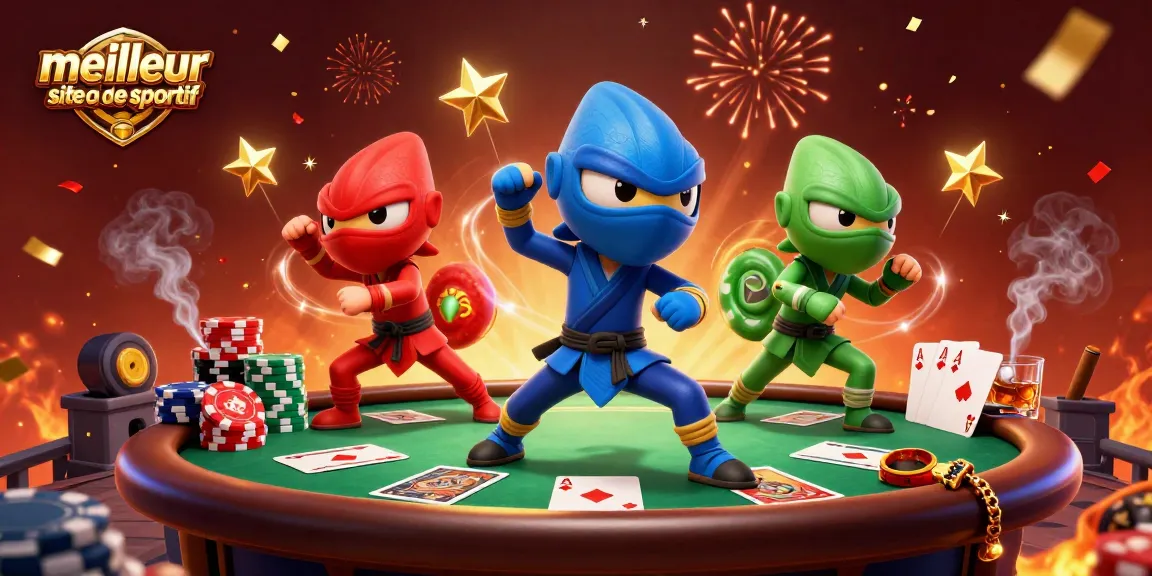 Jeu de pari sportif sur le meilleur site de pari sportif avec des personnages de chameleon ninja.