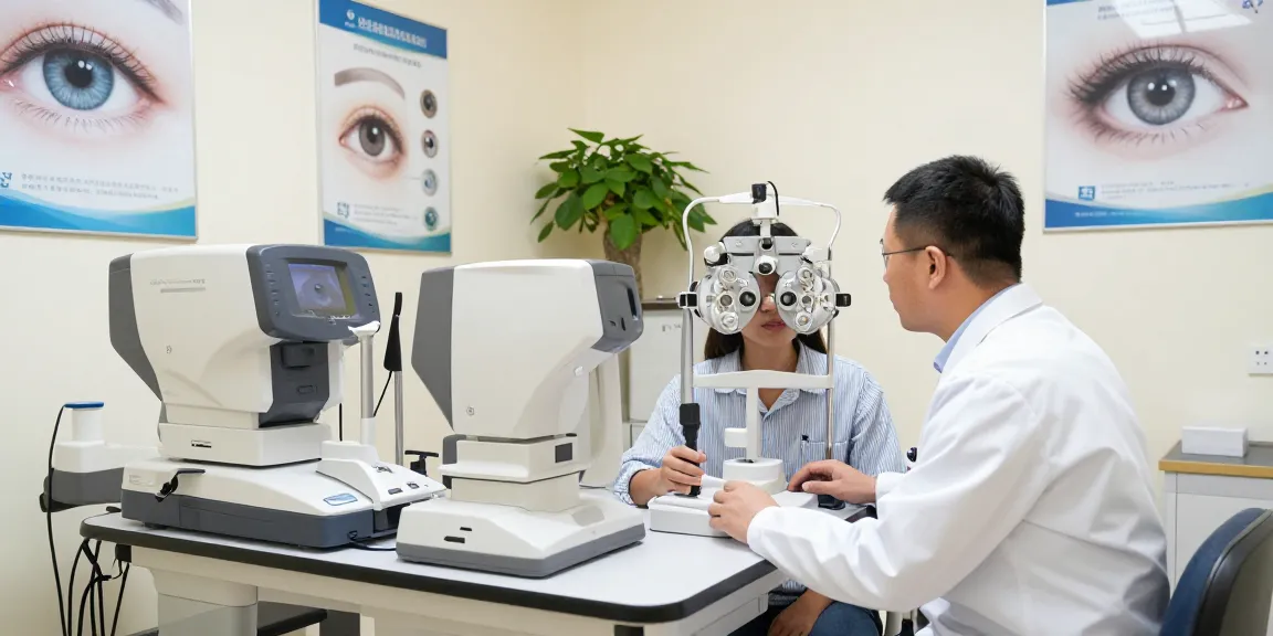 Compare ICL prices in a modern eye clinic during a consultation.