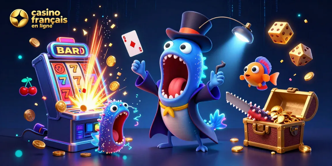 Gagnez avec le casino francais en ligne : illustration captivante de jeux éclatants et de magie sous-marine.