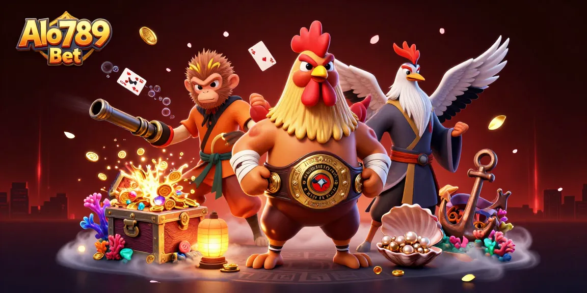 Alo789 Bet showcases dynamic cockfighting action with immersive gaming elements, engaging players in thrilling bets.