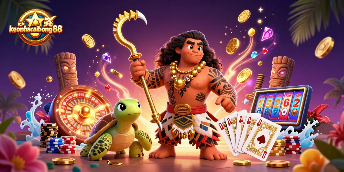 Experience thrilling gaming with keonhacaibong88 in a vibrant 3D casino adventure.