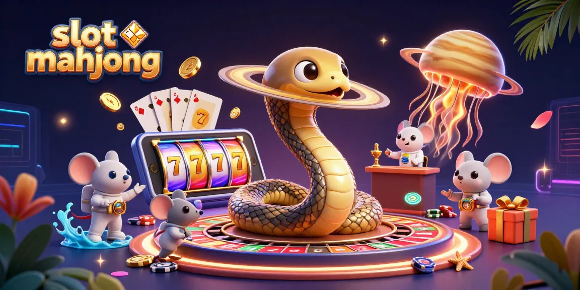 Experience thrilling gameplay with slot mahjong in this vibrant 3D casino scene.