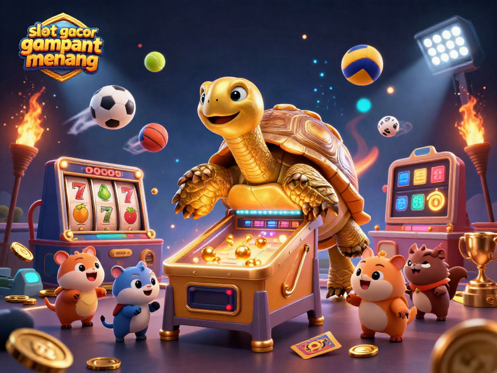 Visualisasi interaktif slot gacor gampang menang dengan karakter unik hewan menunggu untuk bermain.
