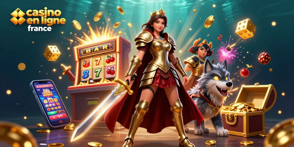 Jouez à des jeux passionnants au casino en ligne France avec une machine à sous éblouissante et des personnages vibrants.