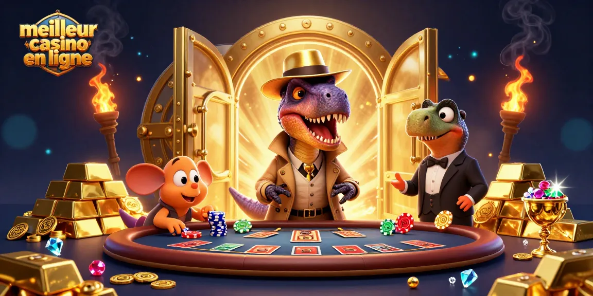 Gagnez au meilleur casino en ligne en découvrant une scène animée de jeu avec des personnages fantastiques.