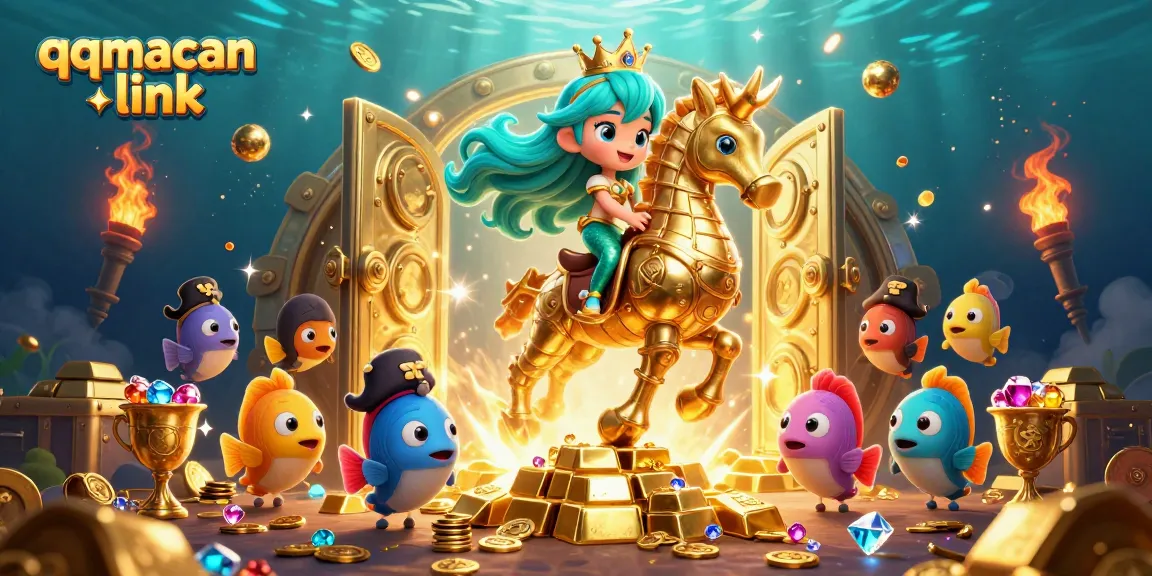 Engage with the thrilling experience of qqmacan link, featuring vibrant cartoon characters and dazzling casino elements.