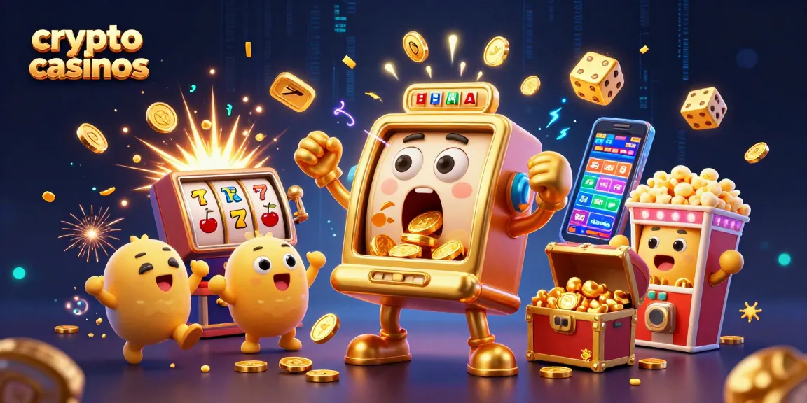 Les crypto casinos offrent une expérience immersive avec des machines à sous dorées et des symboles de jackpot éclatants.