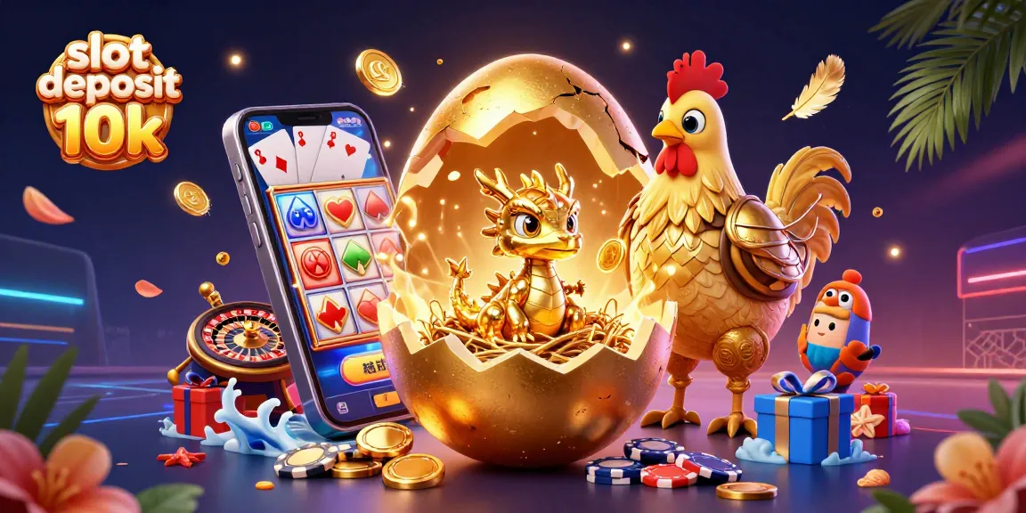 Menggunakan slot deposit 10k, temukan keberuntungan dengan ilustrasi 3D yang dramatis dan penuh detail tentang permainan kasino yang menarik.