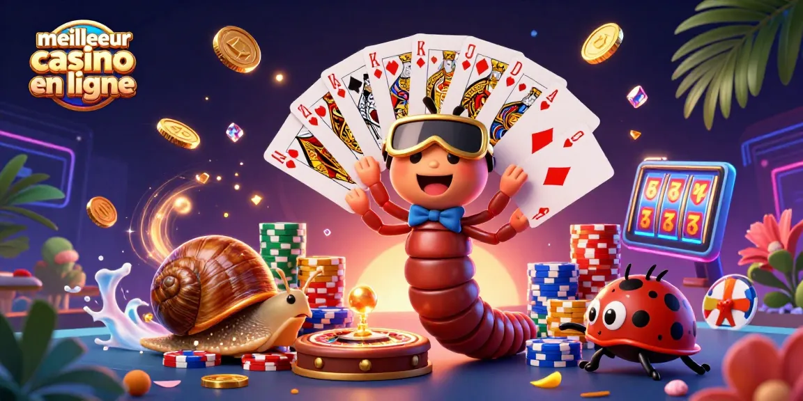 Illustrez votre expérience au meilleur casino en ligne avec des personnages animés et des éléments de jeu captivants.
