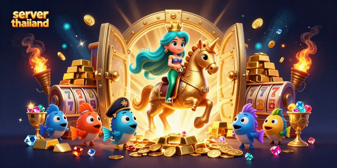 Engage with thrilling slots adventures on the server thailand, featuring vibrant mermaid and casino elements.