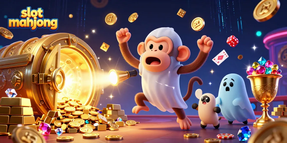 Spin and win with slot mahjong in a vibrant casino scene filled with treasures and thrilling energy.